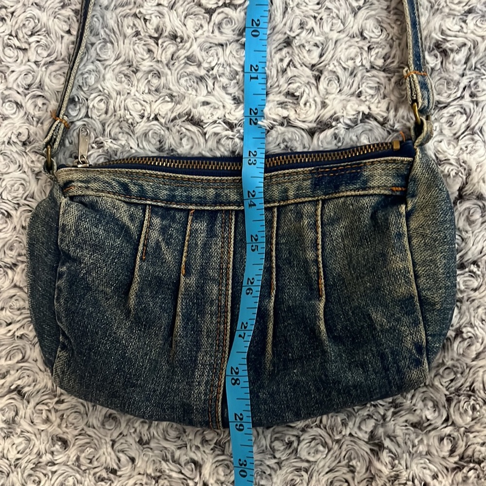 Denim Jeans Vintage Purse Crossbody Shoulder Bag Boho Anthro Coastal Kawaii Goth - Picture 3 of 9